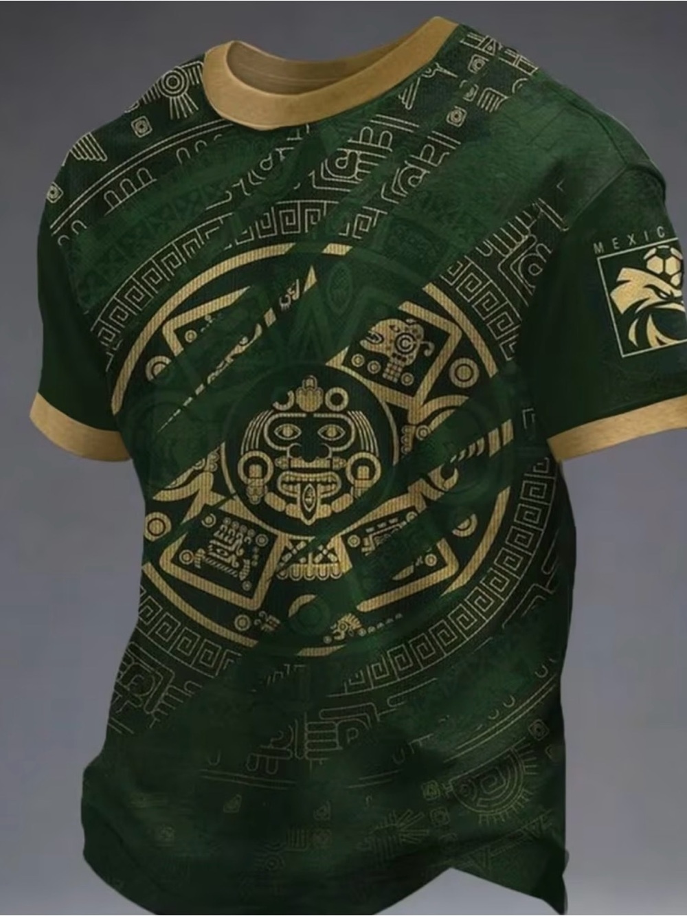 Beautiful Men's Green Aztec Graphic Tee - Pre-order